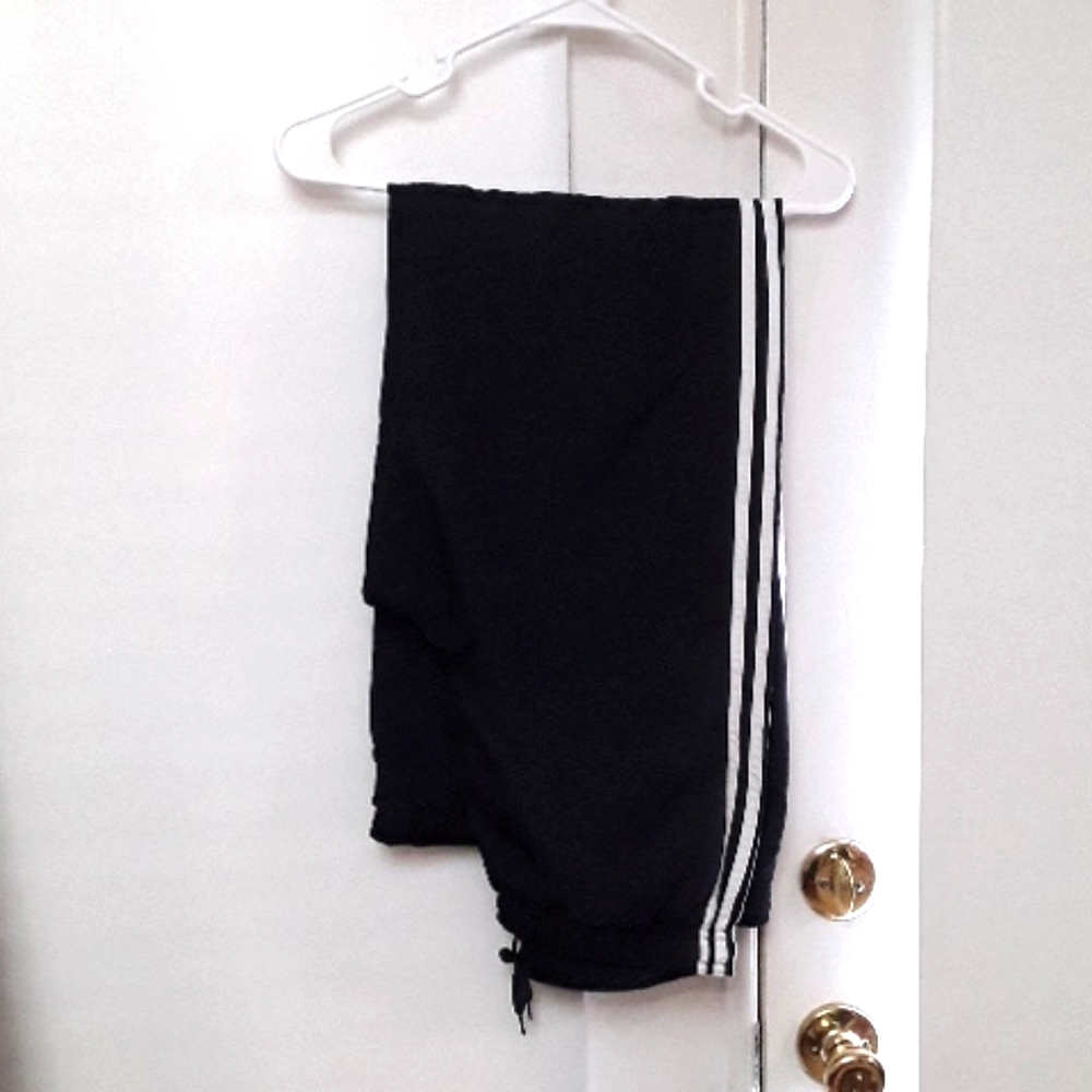 Adidas navy and white pants size M